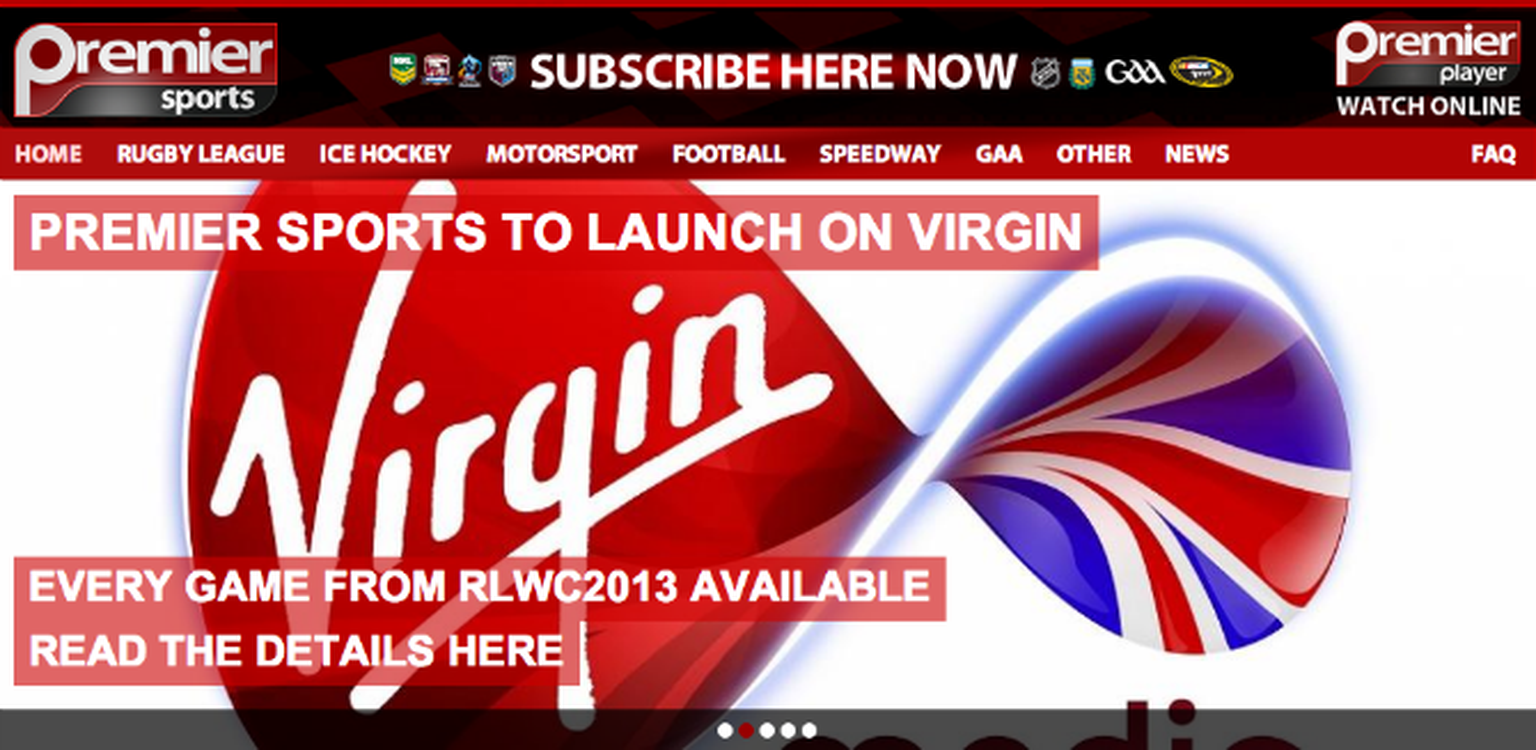 Virgin Media kicks off Rugby League world cup with Premier Sports channel