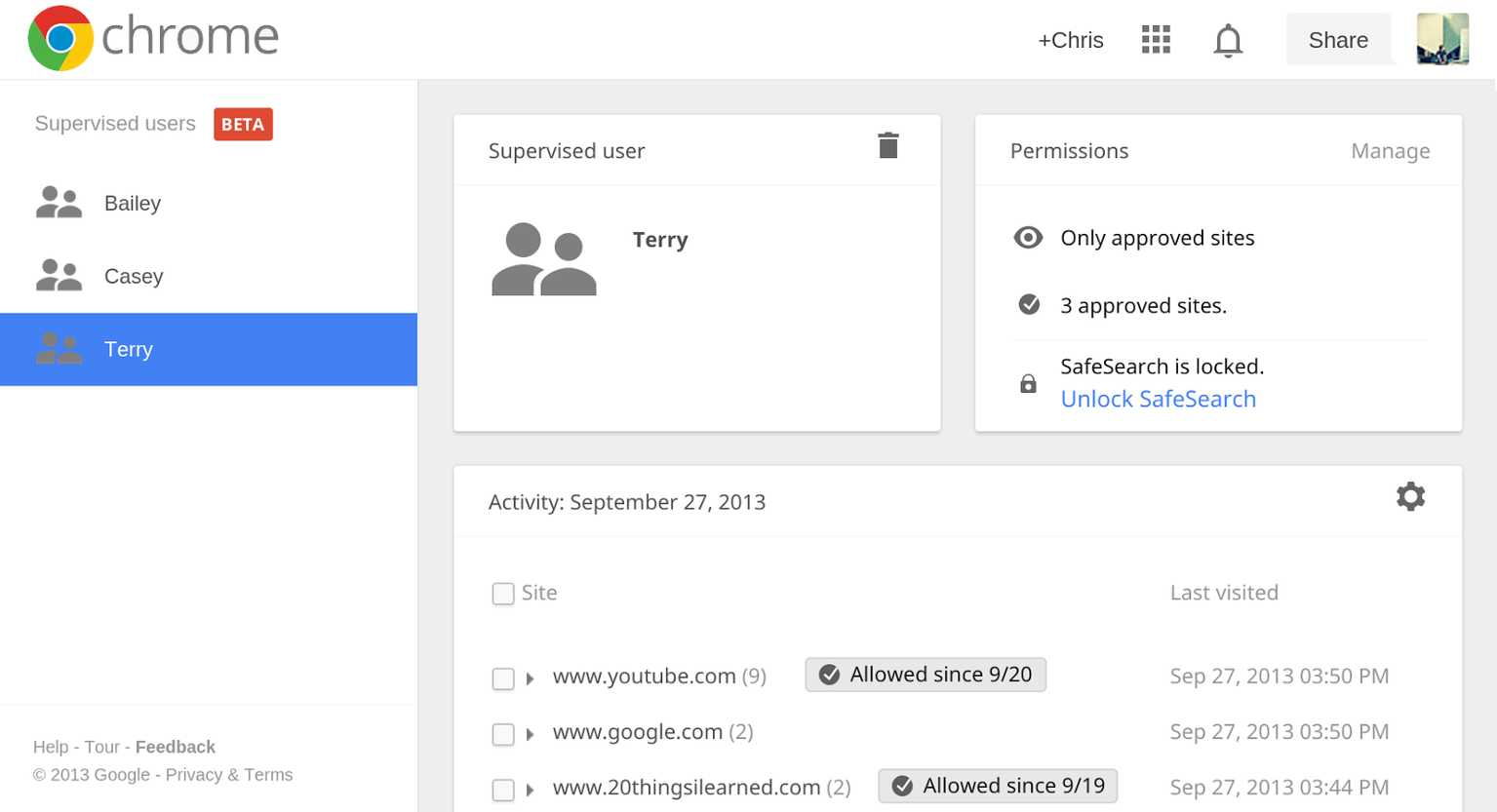 Google launches ‘supervised users’ parental filters extension for Chrome