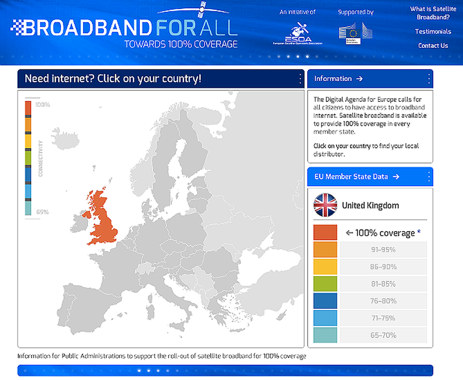 Europe launches Broadband For All satellite map: UK scores 100 per cent