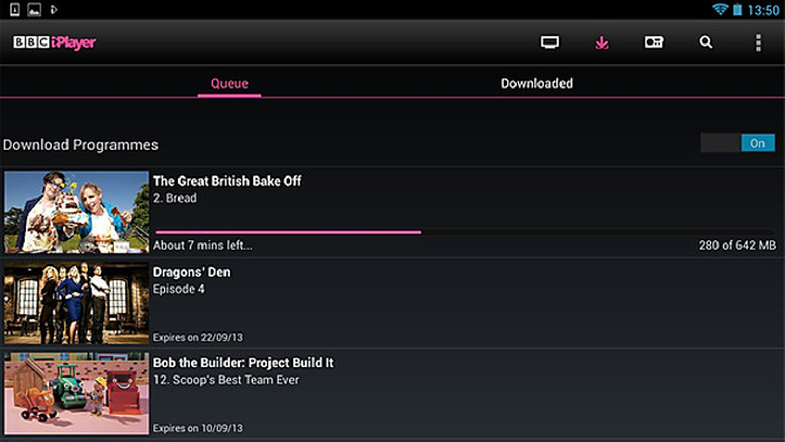 BBC iPlayer for Android: Download programmes for offline viewing