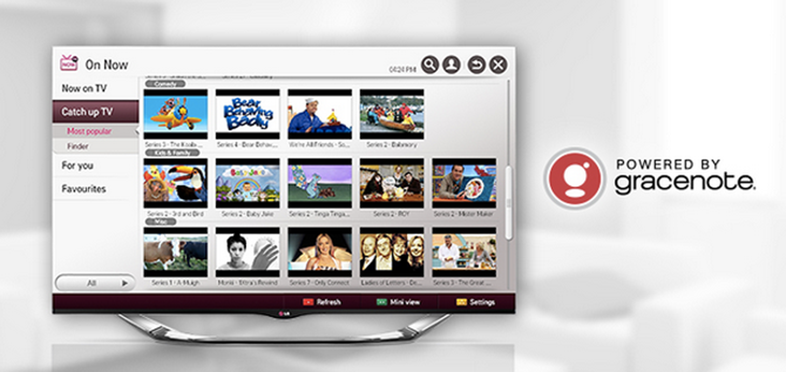 LG On Now smart TVs use Gracenote’s eyeQ to make finding your favourites easier