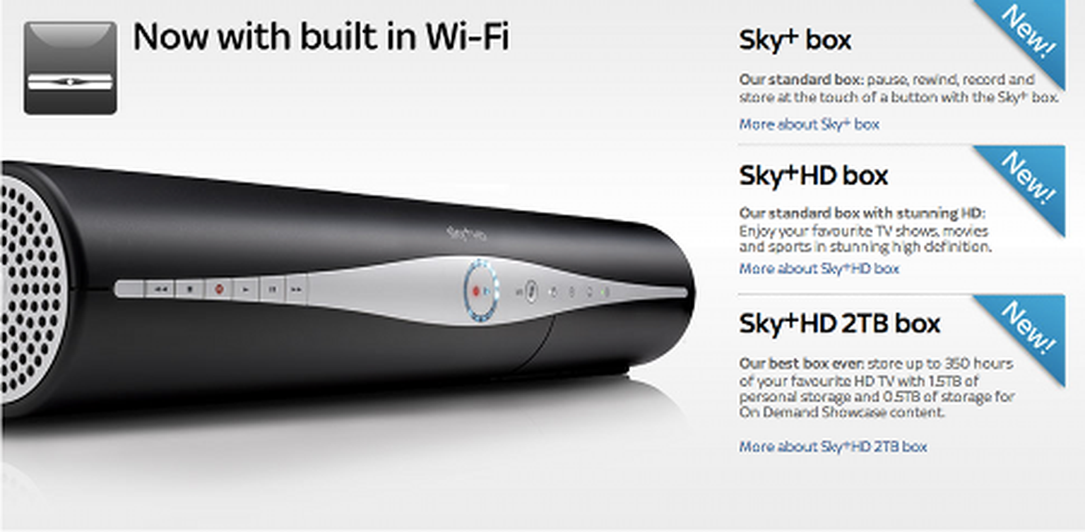 Sky+HD relaunched with built-in WiFi for On Demand