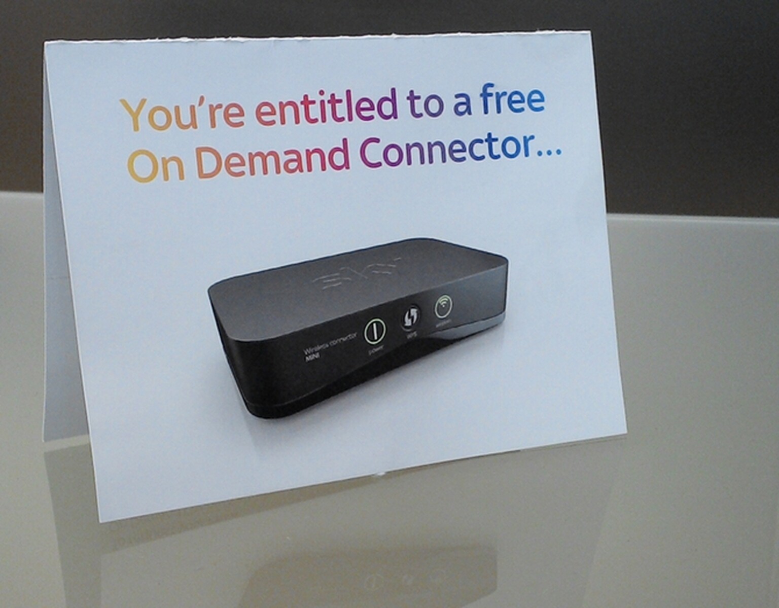 Free Sky Wireless Connector for On Demand virgins