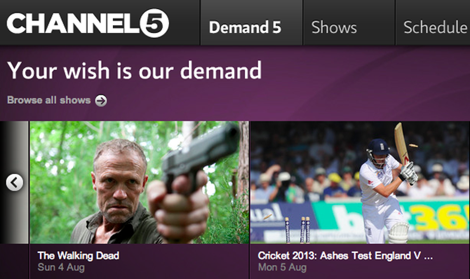Channel 5’s Demand 5 comes to Freesat Free Time on-demand