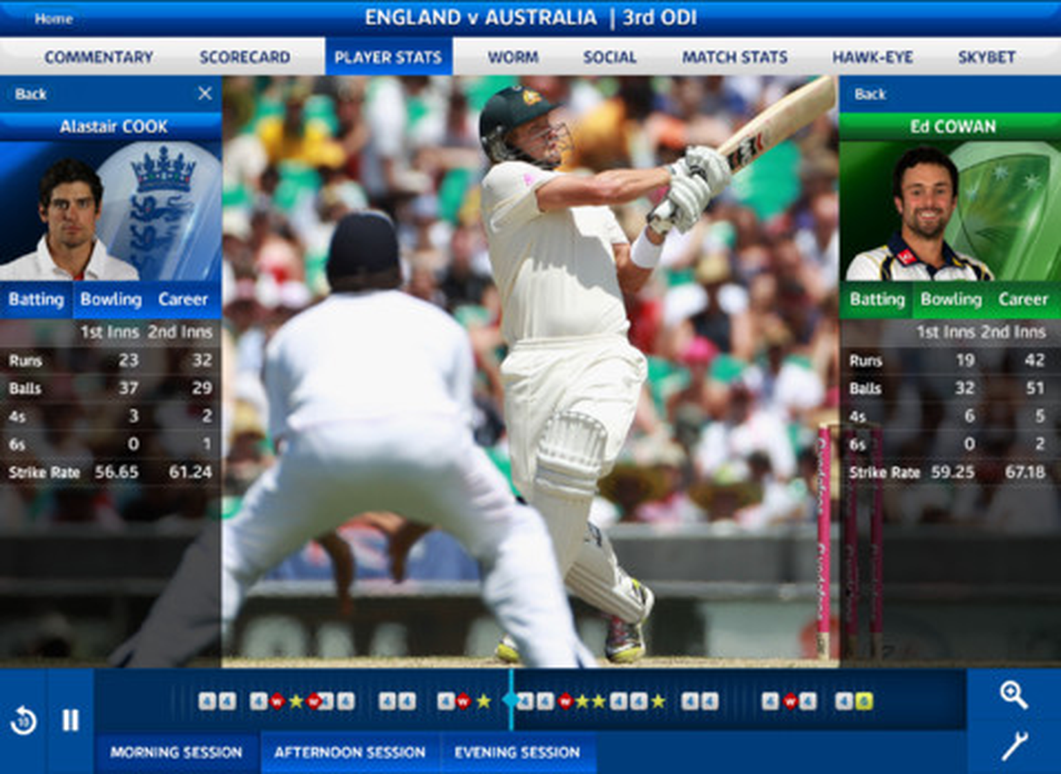Sky Sports for iPad Ashes Event Centre: Hands-on video