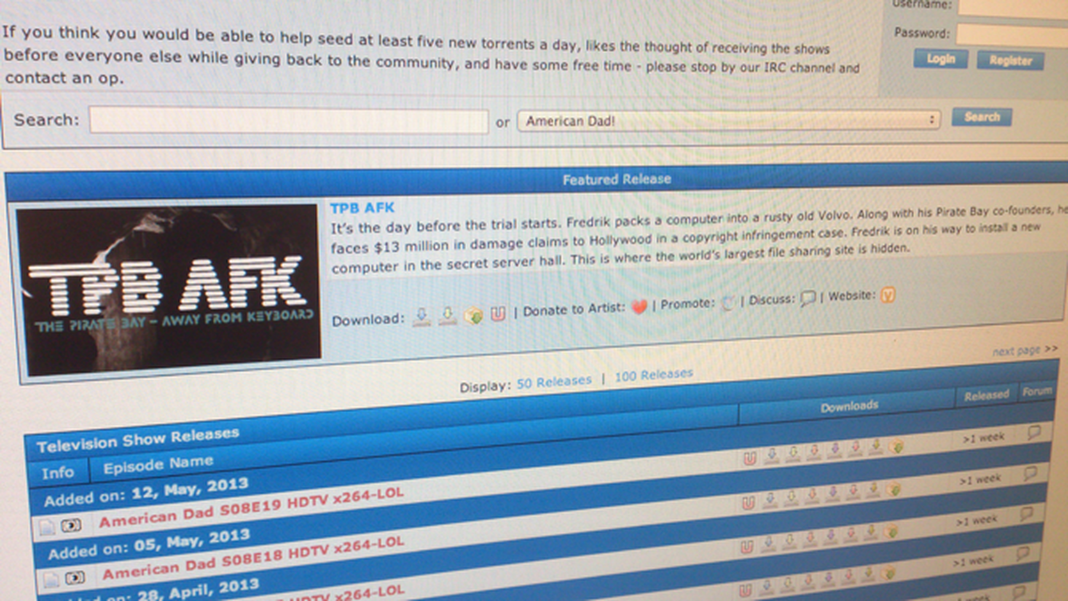 Torrent site EZTV could be blocked by UK ISPs
