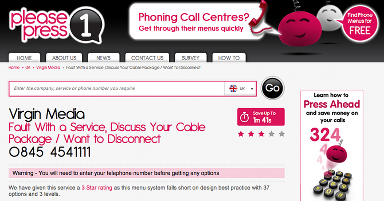 Call centre shortcuts site could save you 30 minutes and £2.40/year