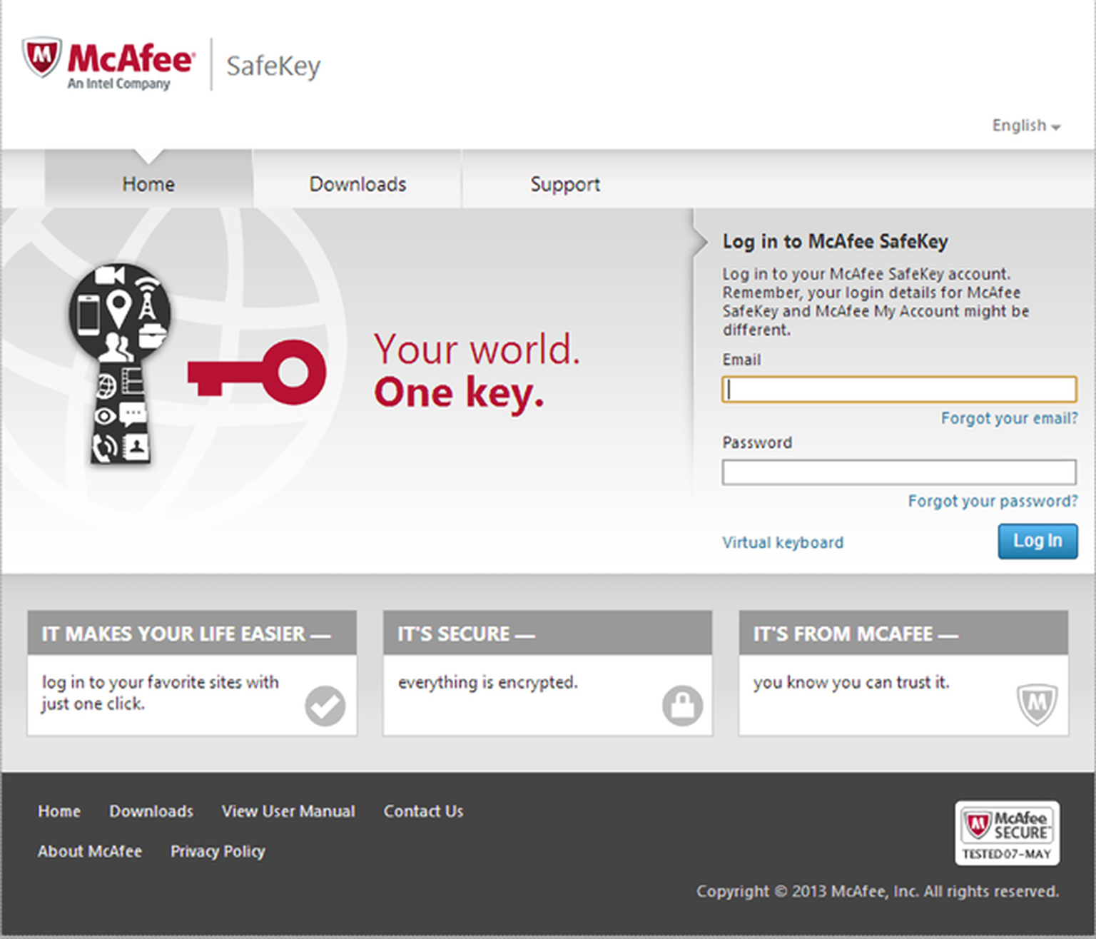 McAfee LiveSafe uses your face and voice to protect passwords