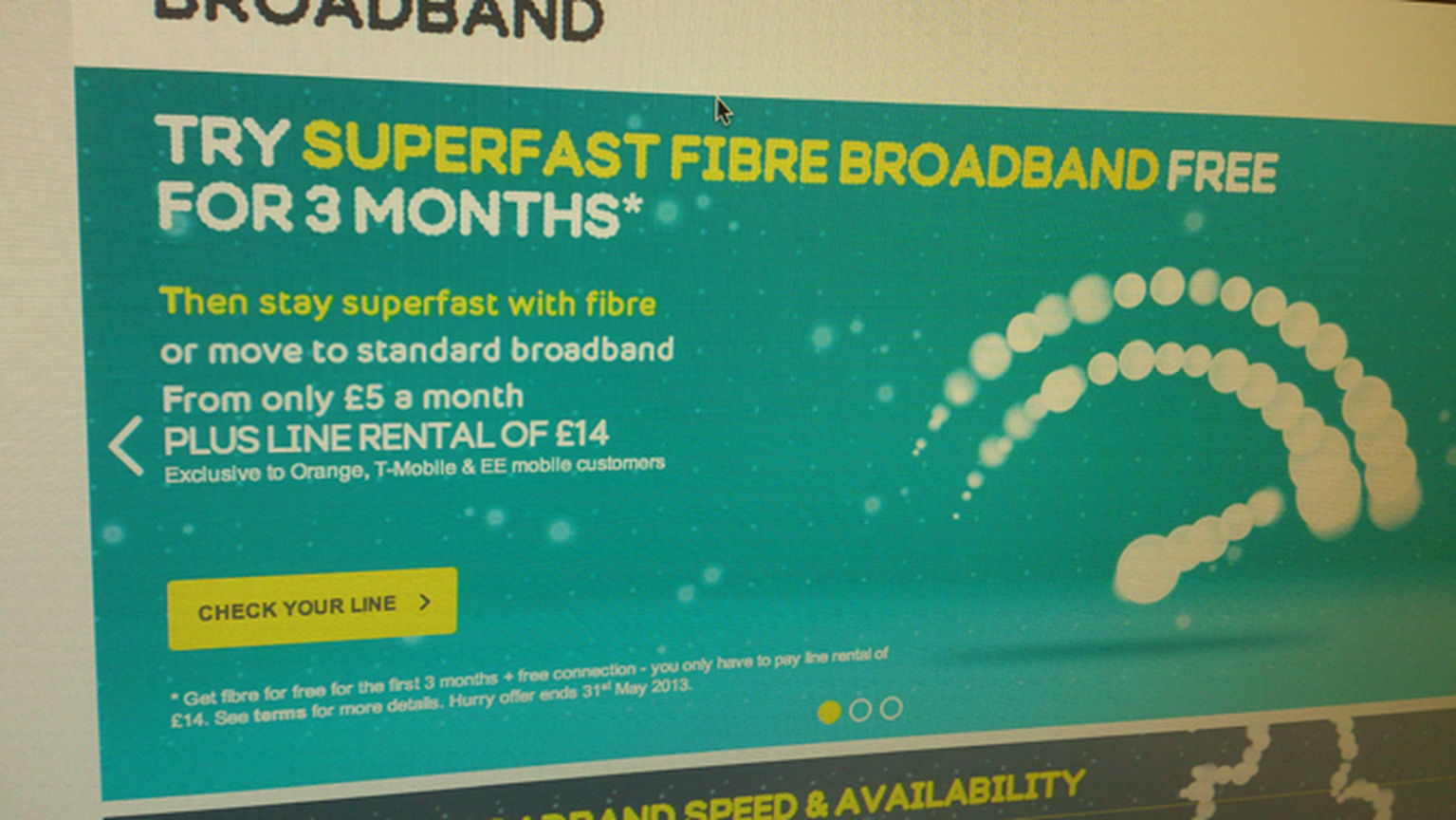 EE superfast fibre broadband first thrEE months frEE