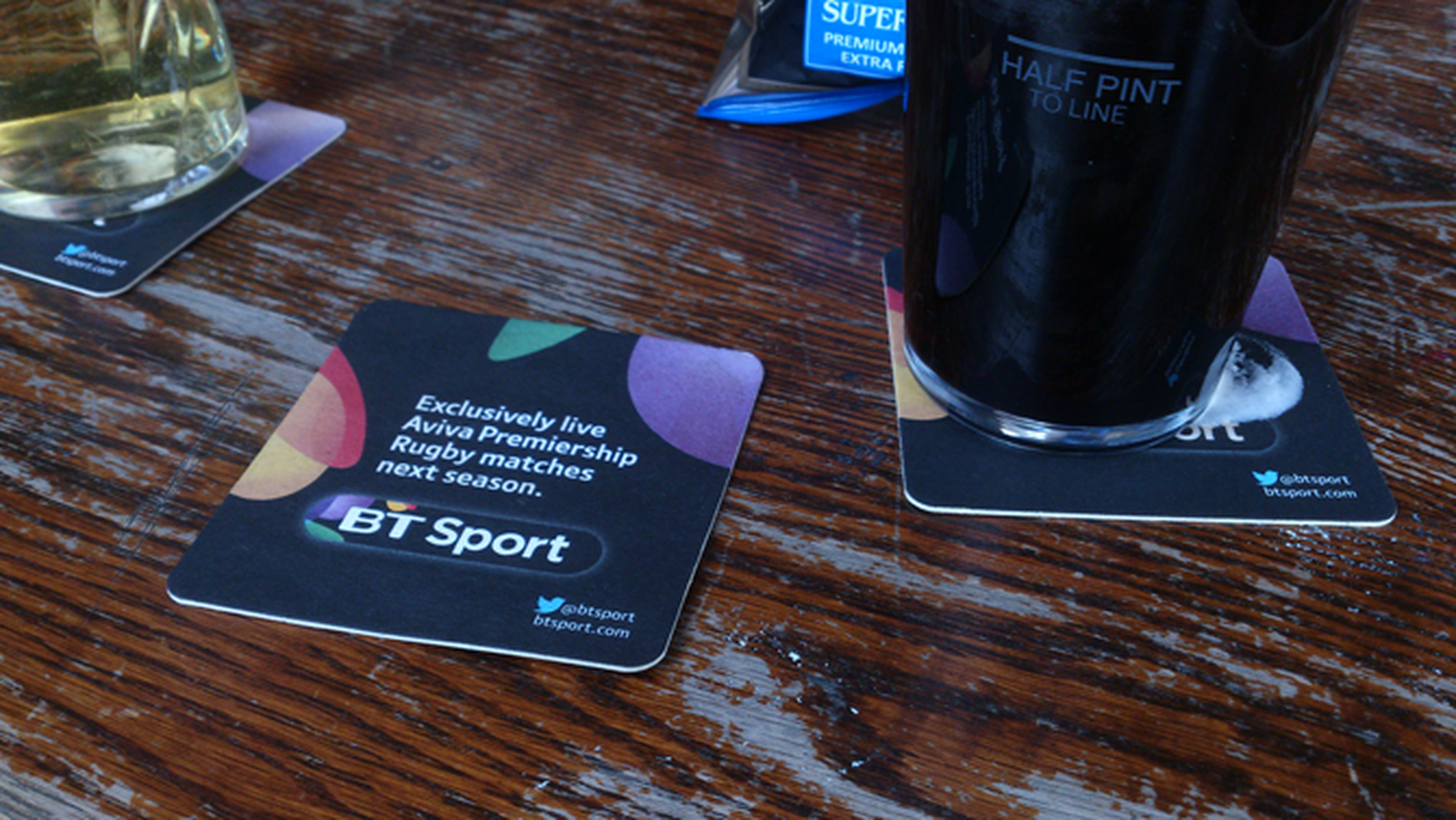 BT Sport beermats appear in pubs, bar brawl with Sky Sports imminent