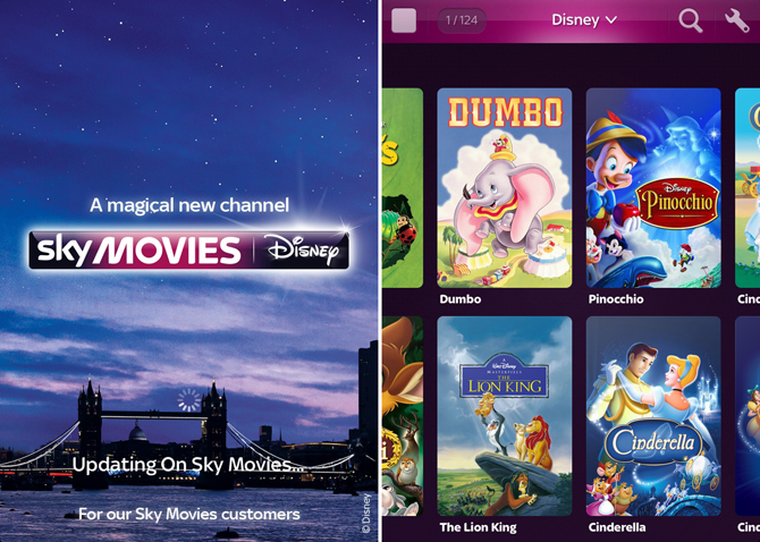 Sky Movies Disney arriving on Sky Go and Now TV today