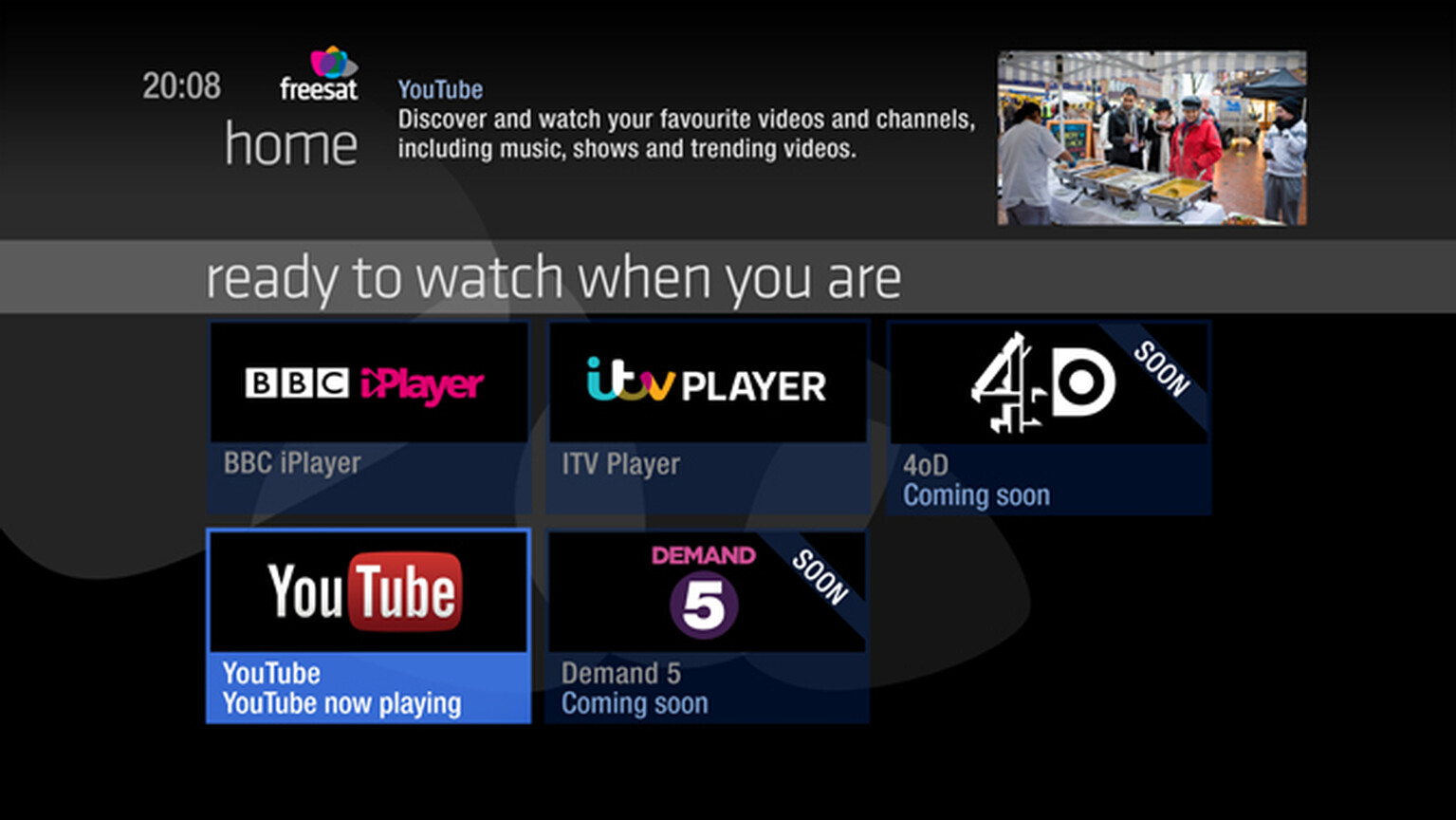 YouTube goes live on Free Time from Freesat: video hands-on