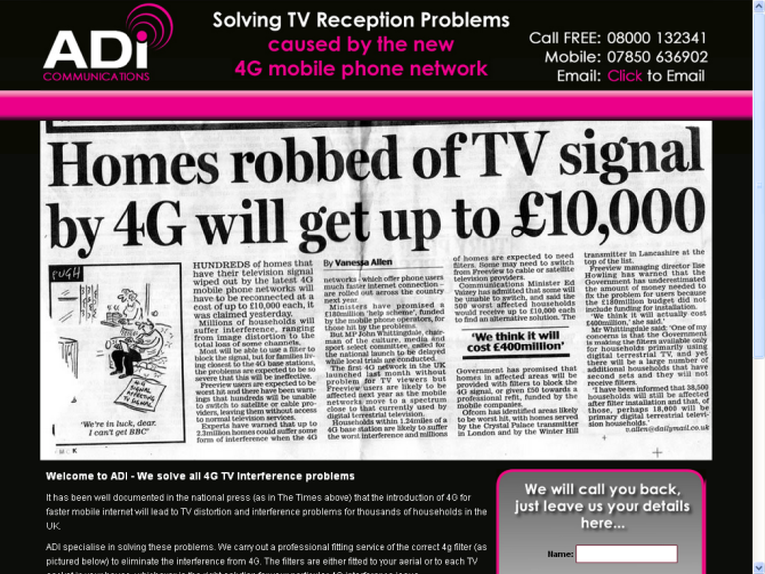 4G Freeview interference fixers warn of bogus aerial filter offers