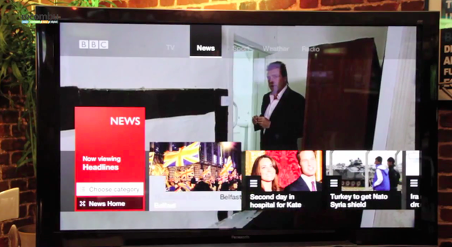 BBC Connected Red Button on Virgin Media TiVo hands-on video