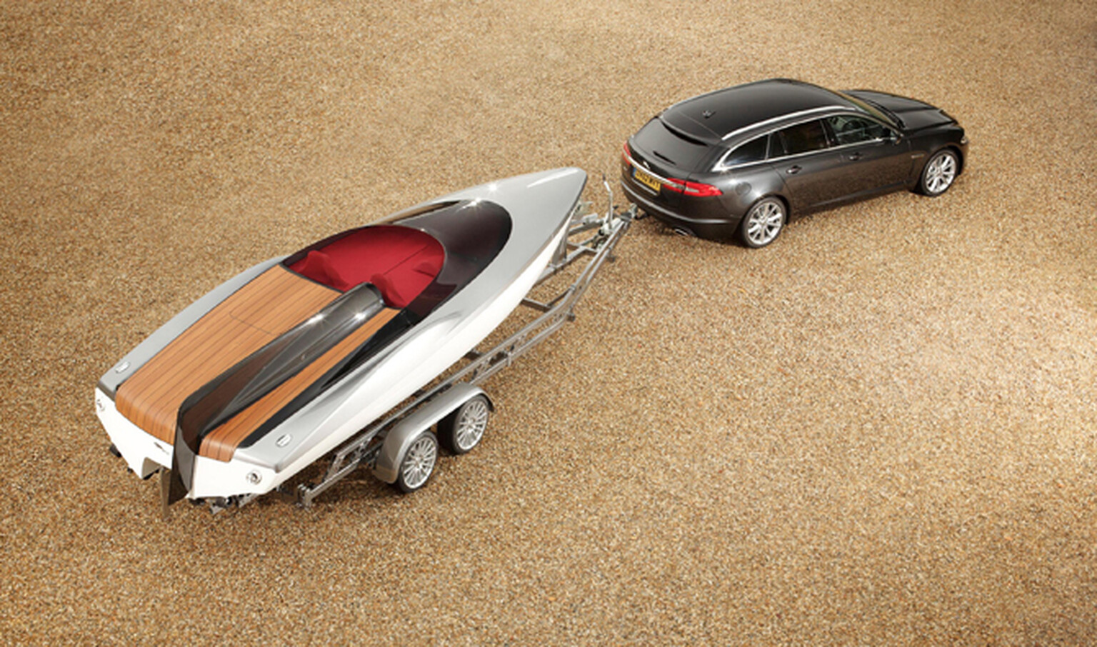 Jaguar boat concept buoys XF Sportbrake launch