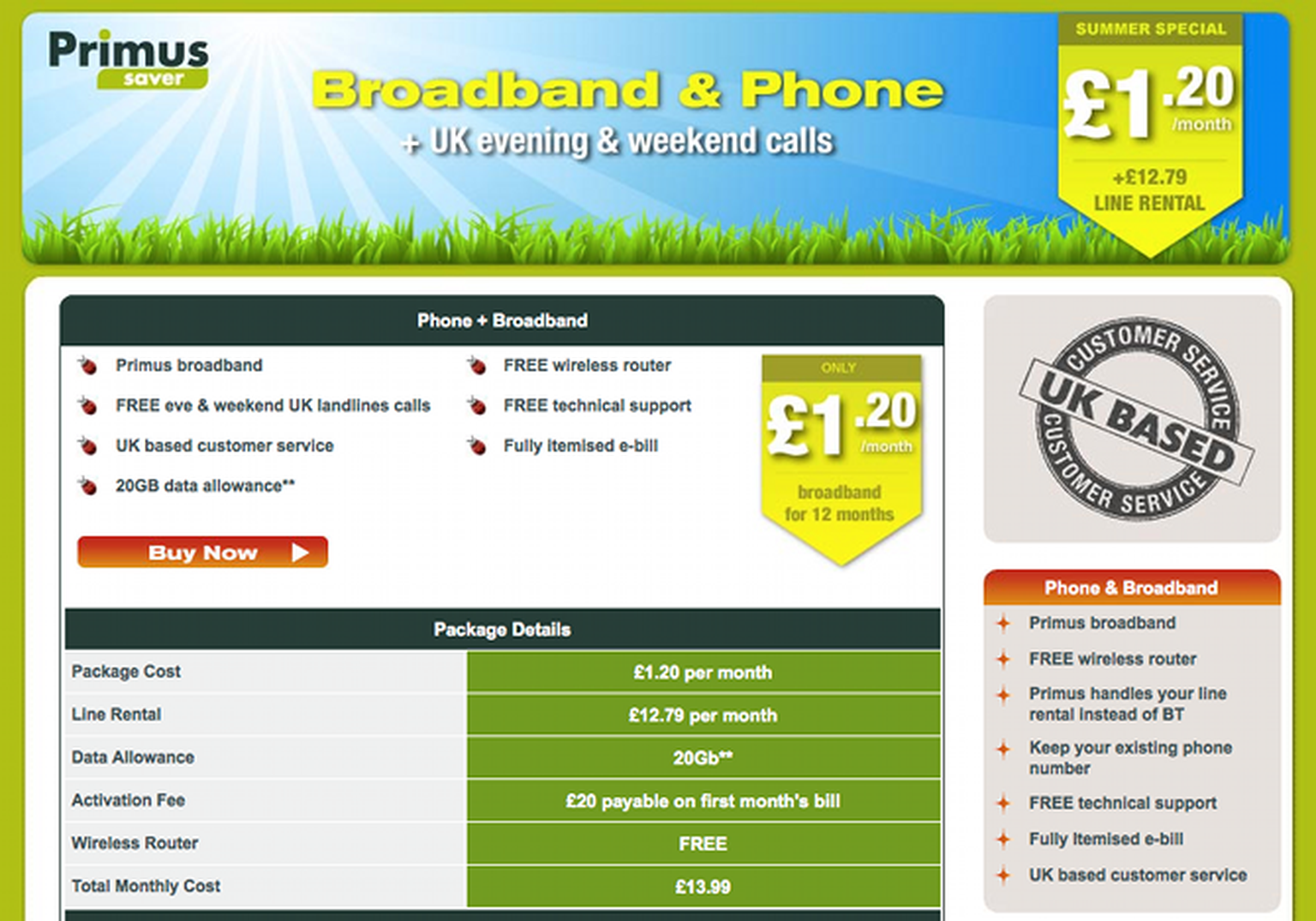 Can broadband get cheaper than Primus Saver’s £1.20/month package?
