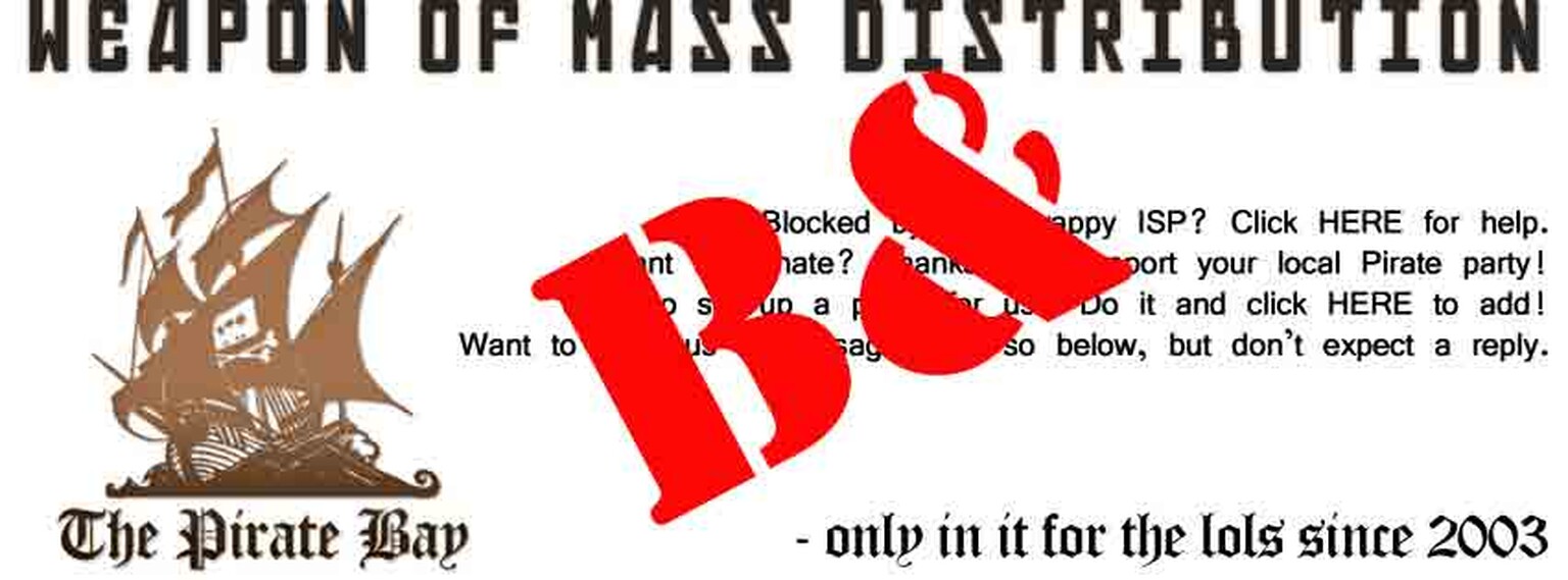 BT blocks the Pirate Bay