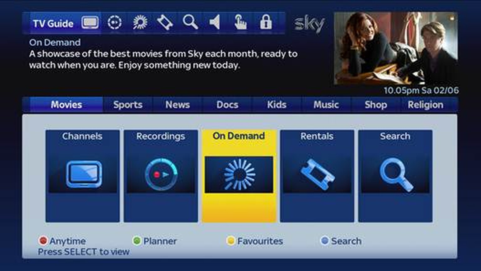 Sky HD Guide update brings Anytime+ on-demand to the forefront: video
