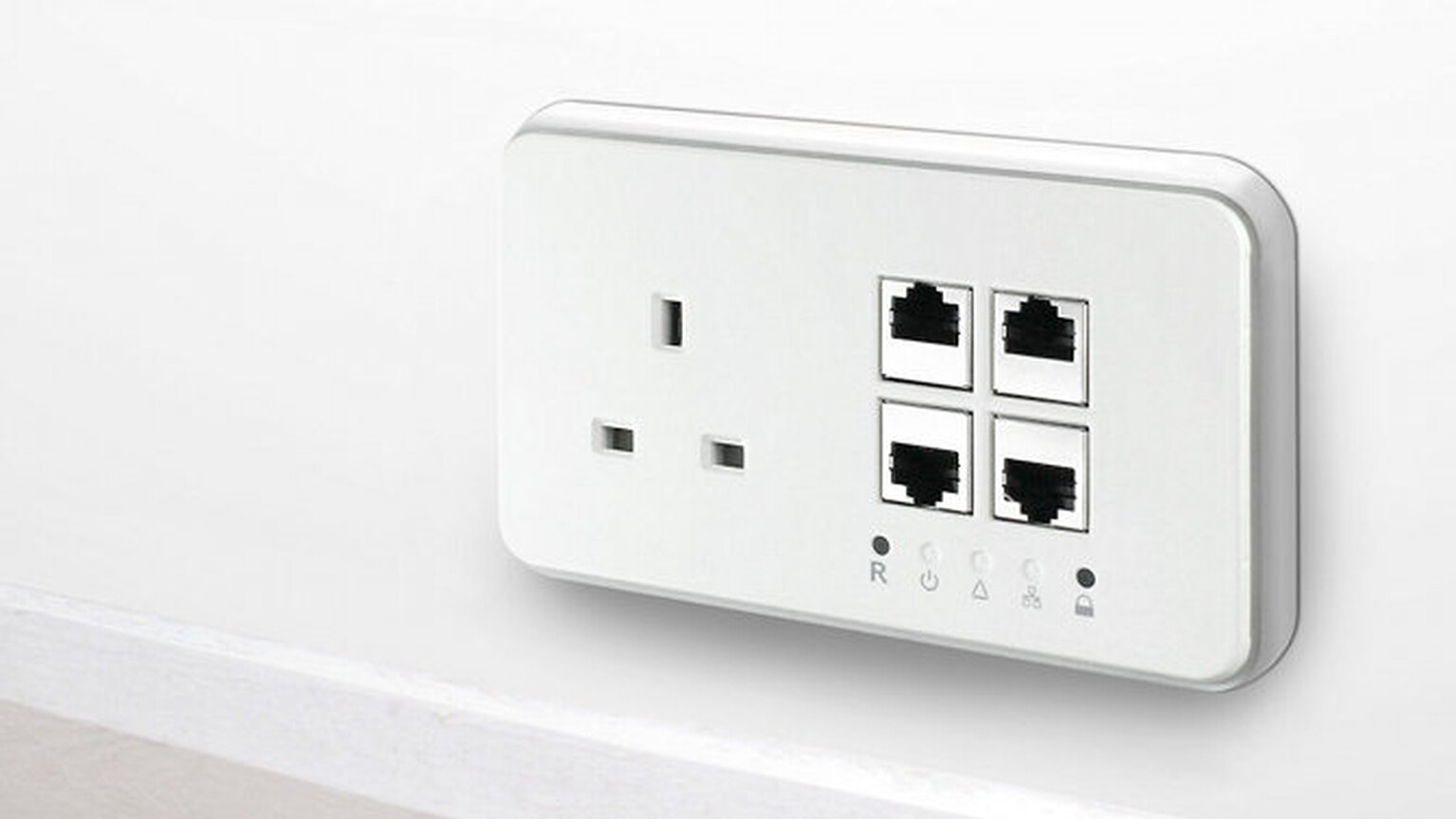 Homeplug AV socket by Power Ethernet offers slimline speedy home networking