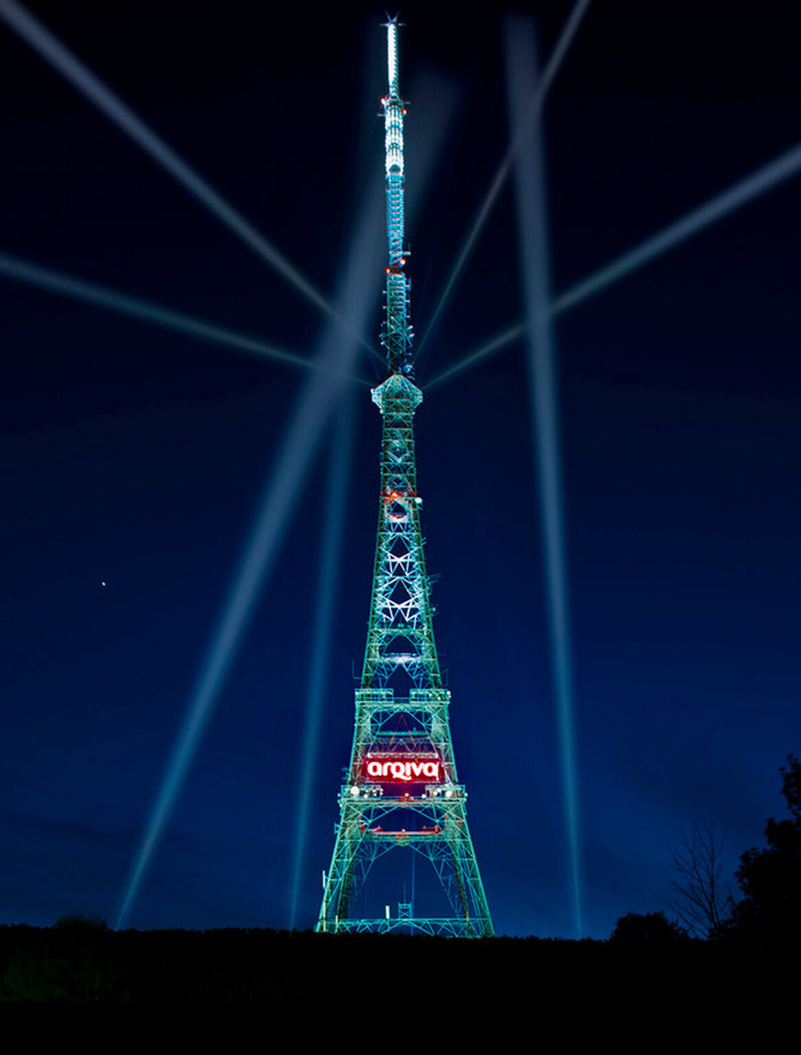 Crystal Palace lit up for London Digital Switchover night: video