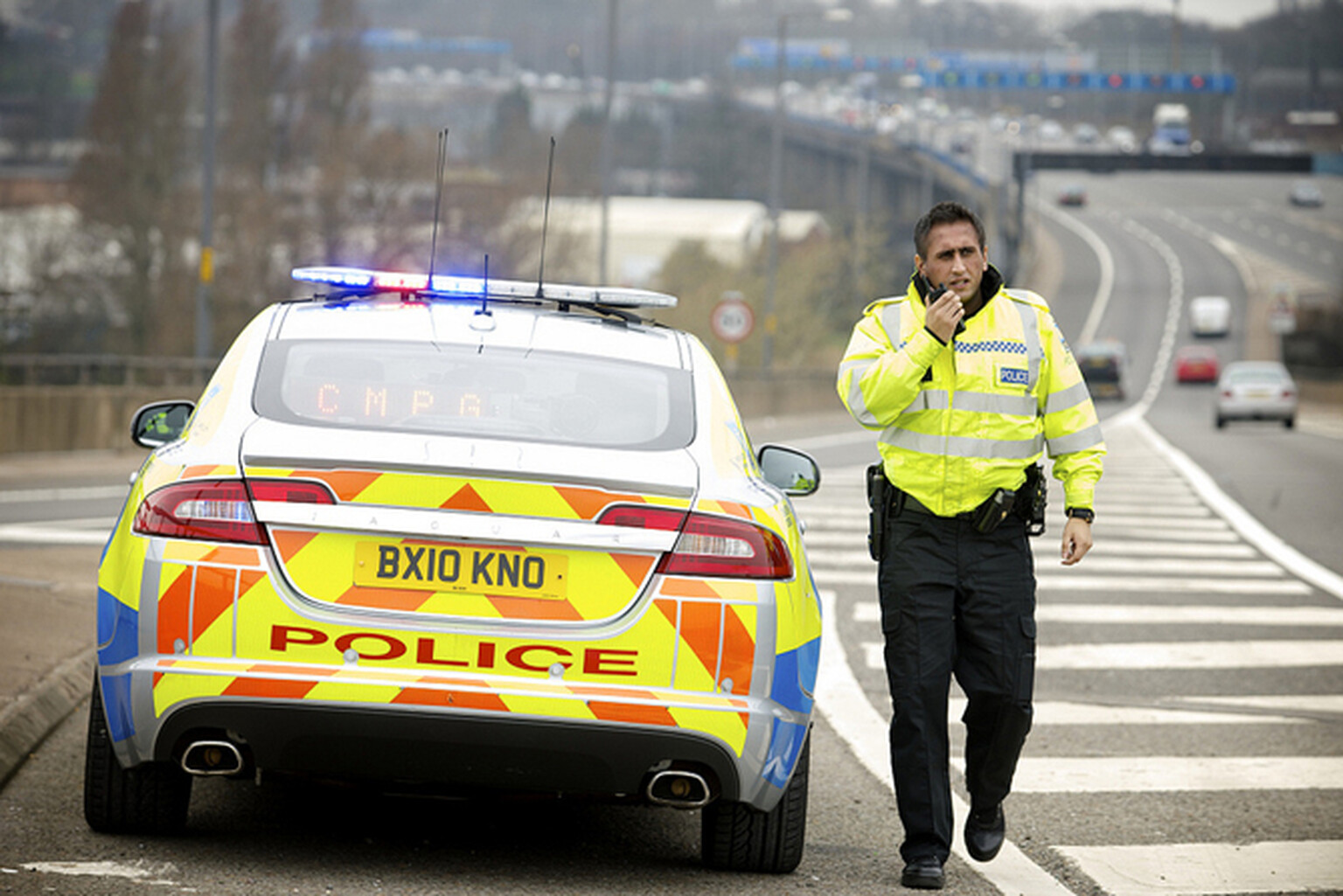 Woman blames dead man when caught speeding