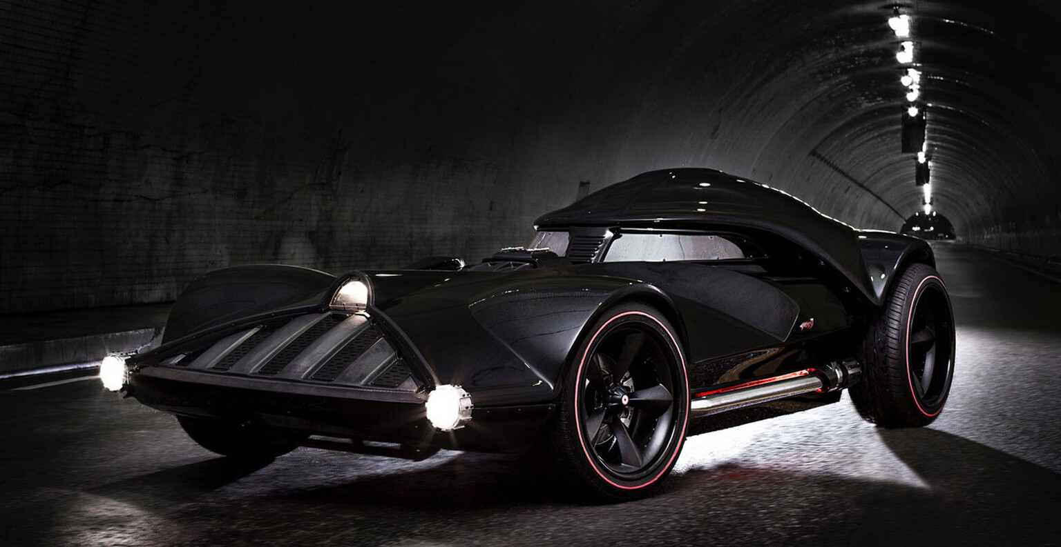 If Darth Vader built a Batmobile, it would look like the Darthcar