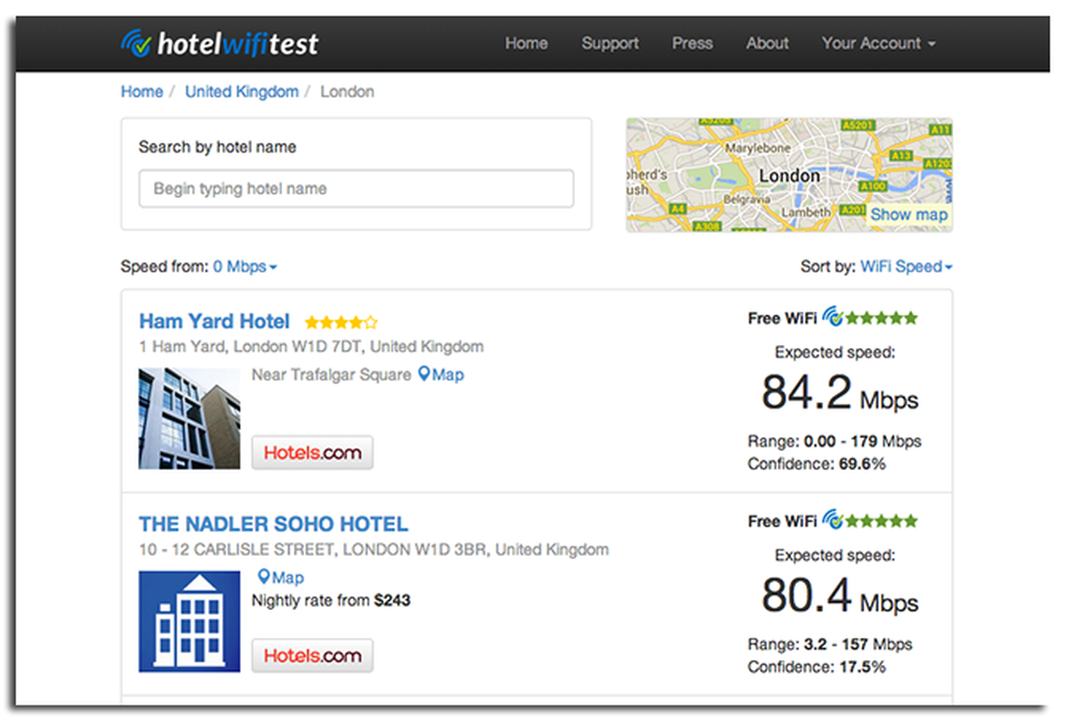 Hotel WiFi Test predicts your performance in hotel bedrooms