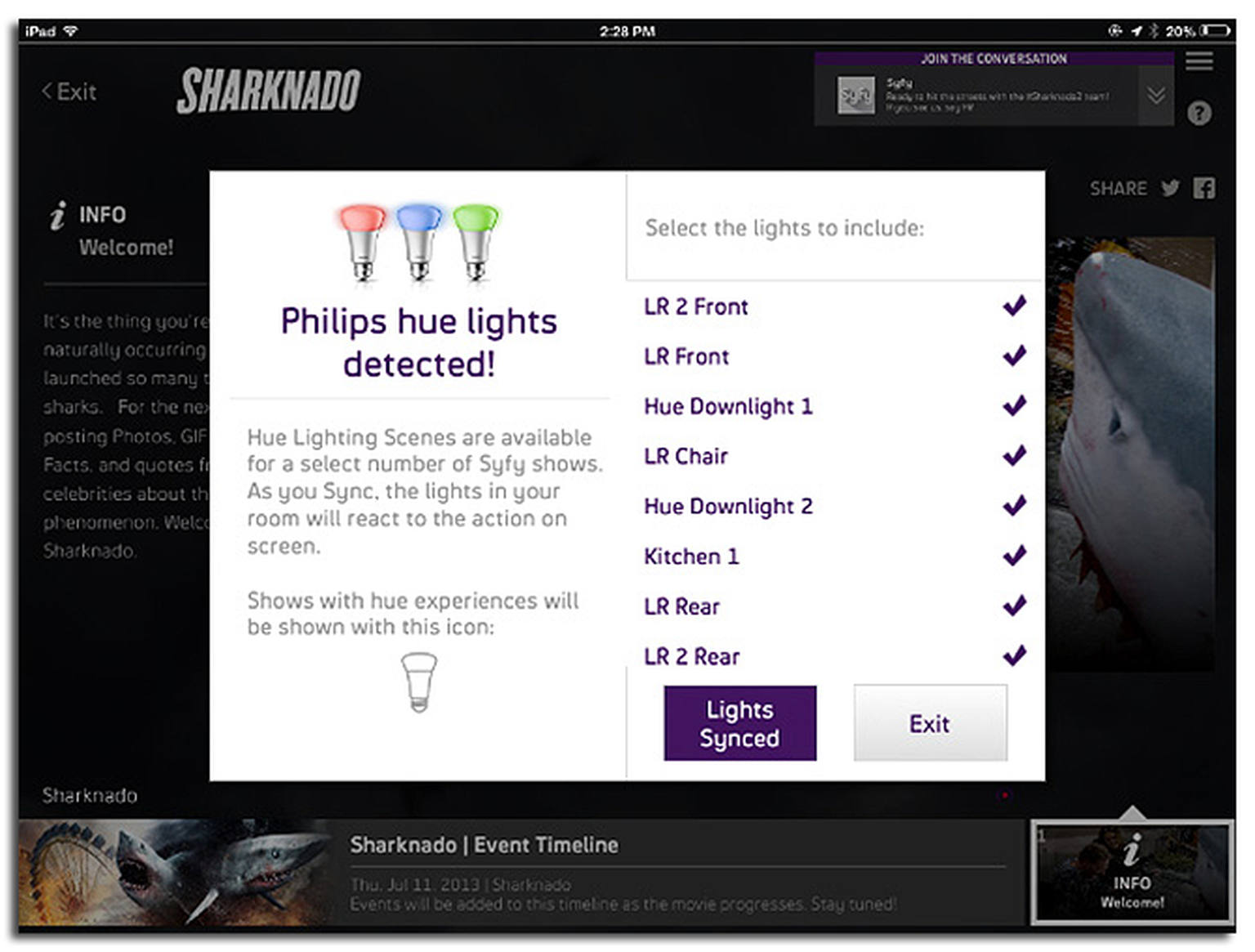 Sharknado and SyFy Sync take a bite out of Philips Hue’s smart lights