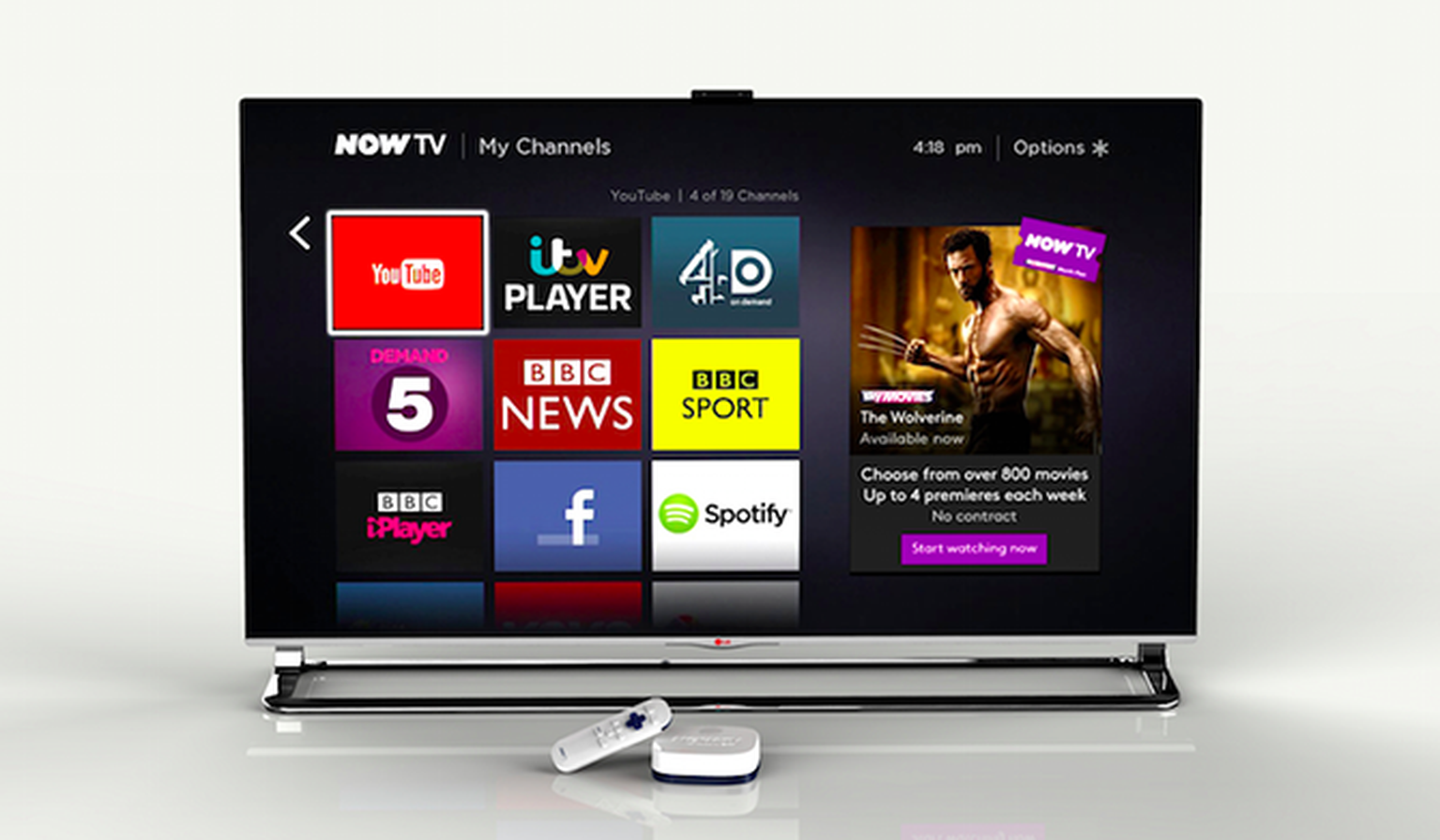 YouTube comes to Now TV’s £10 smart TV box