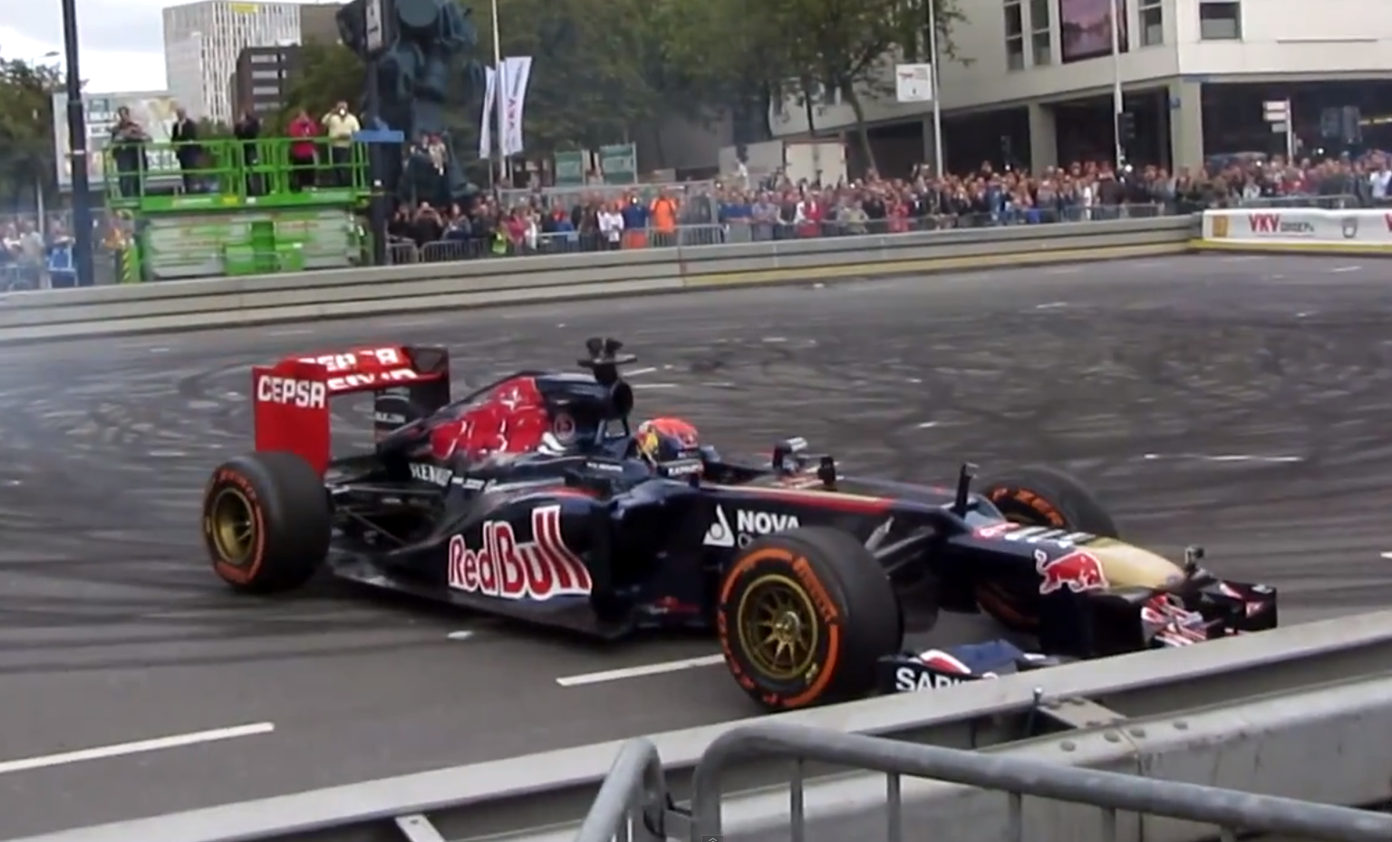 Watch 16-year-old F1 driver Max Verstappen crash during demo run