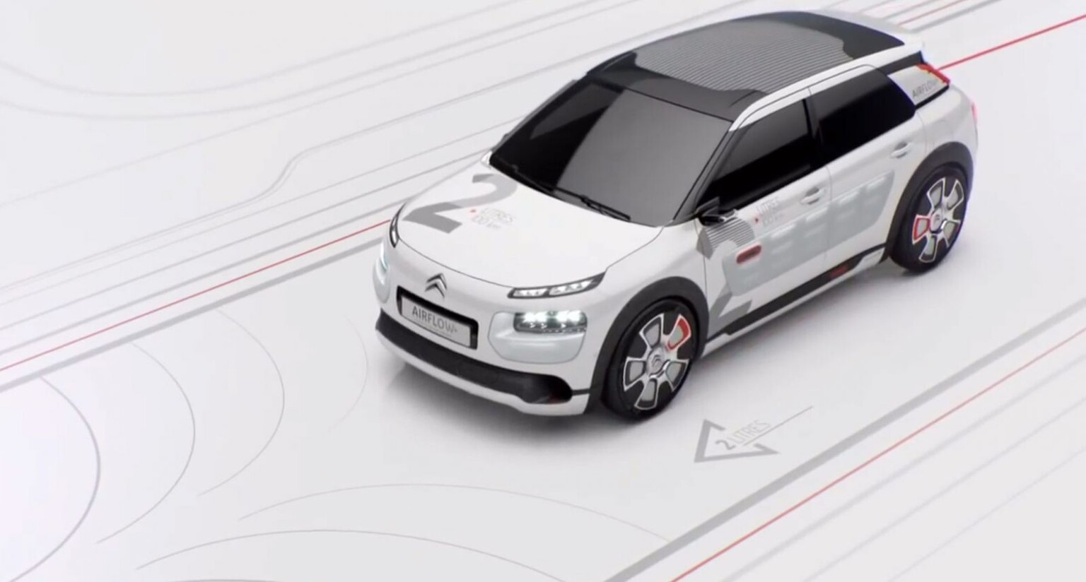Citroen C4 Cactus Airflow Hybrid Air concept 2L sips fuel like a camel sips water