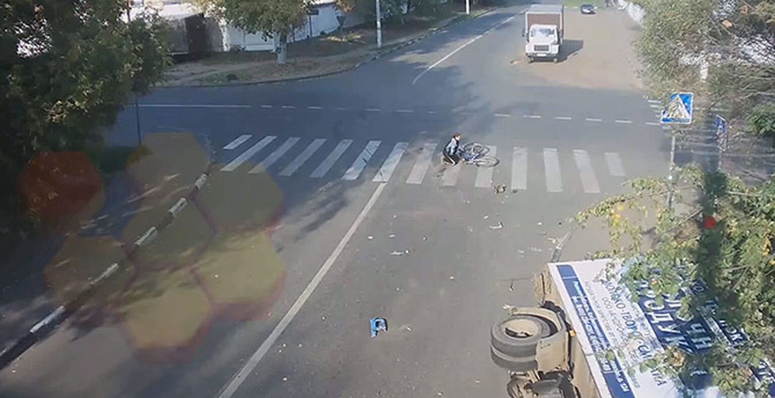 The luckiest cyclist ever?