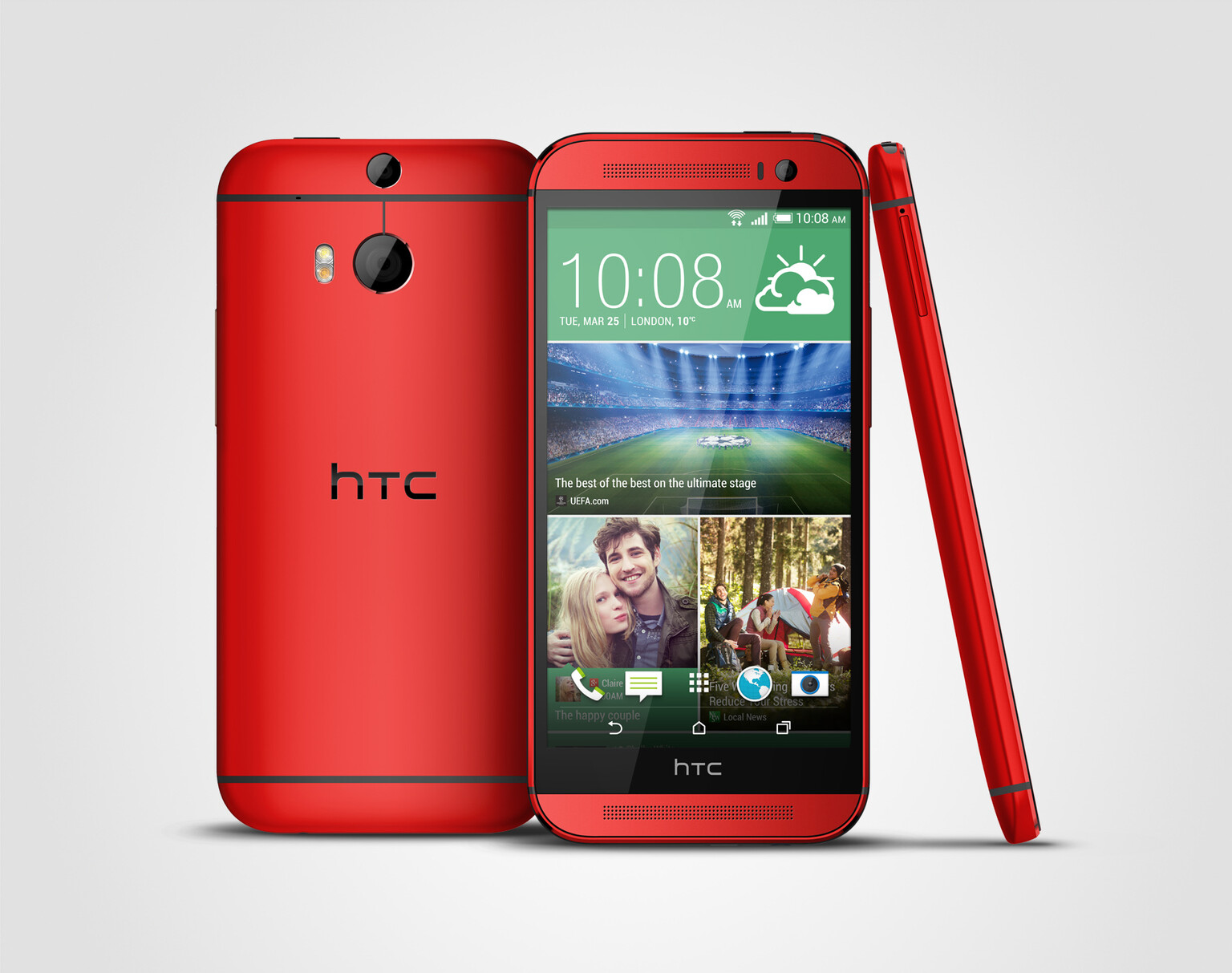 HTC One M8 gets a lick of red and pink