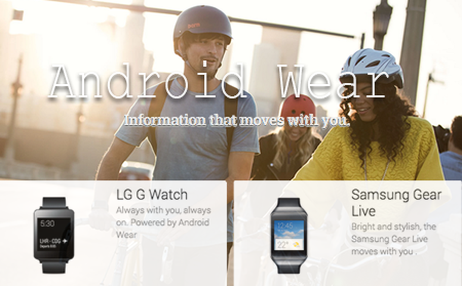 Order the first Android Wear devices from today, starting at £159