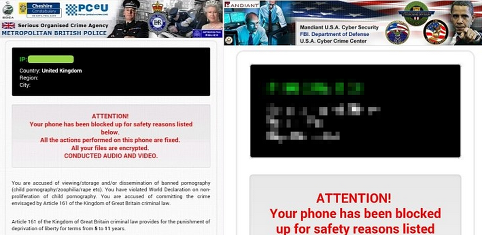Phone porn virus gives a Royal shock