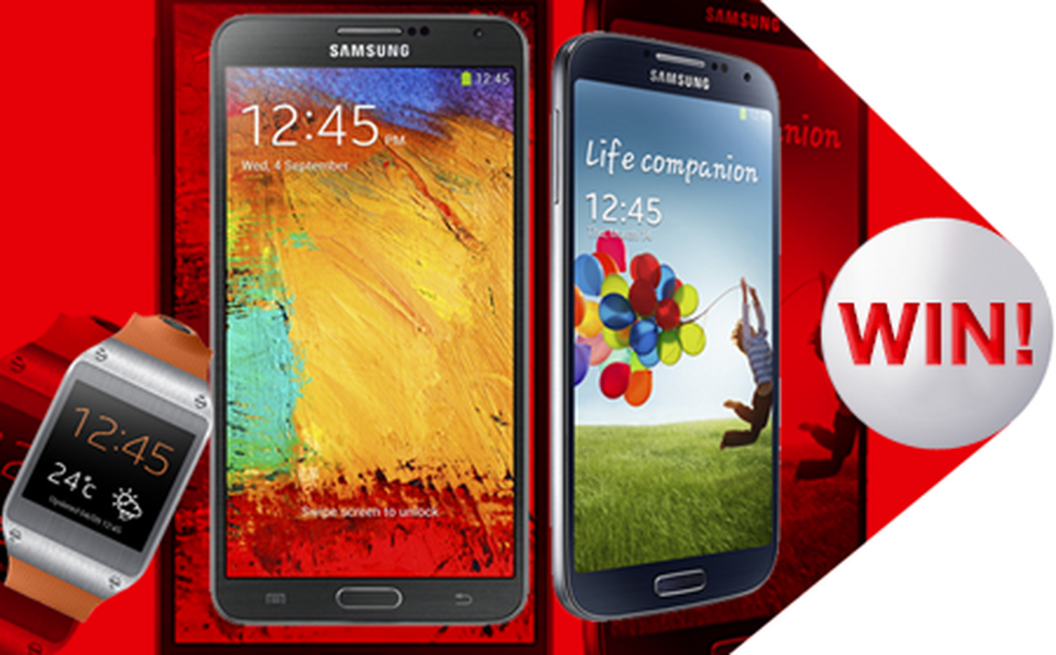 Competition: Win a Samsung Galaxy S4, Note 3 & Galaxy Gear with Vodafone