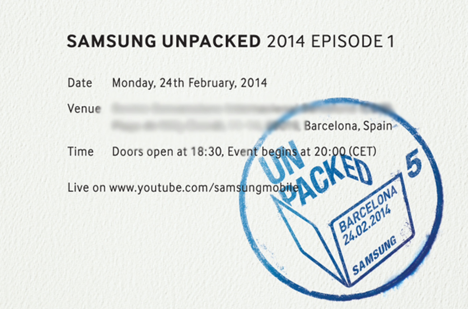 Samsung reveals MWC Unpacked launch info