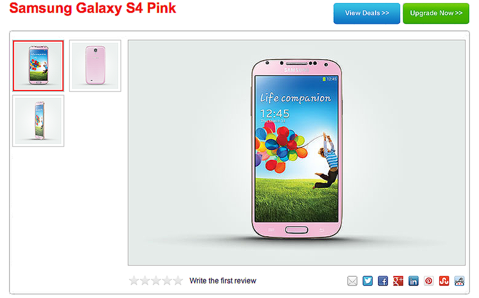 Samsung Galaxy S4 pink bagged exclusively by Phones 4U