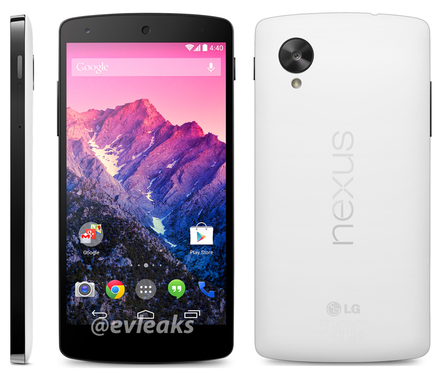 The Nexus 5 will come in white too