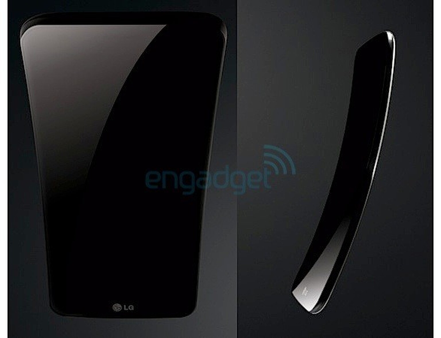 Pictures of LG's curved smartphone have leaked in the wake of the Galaxy Round