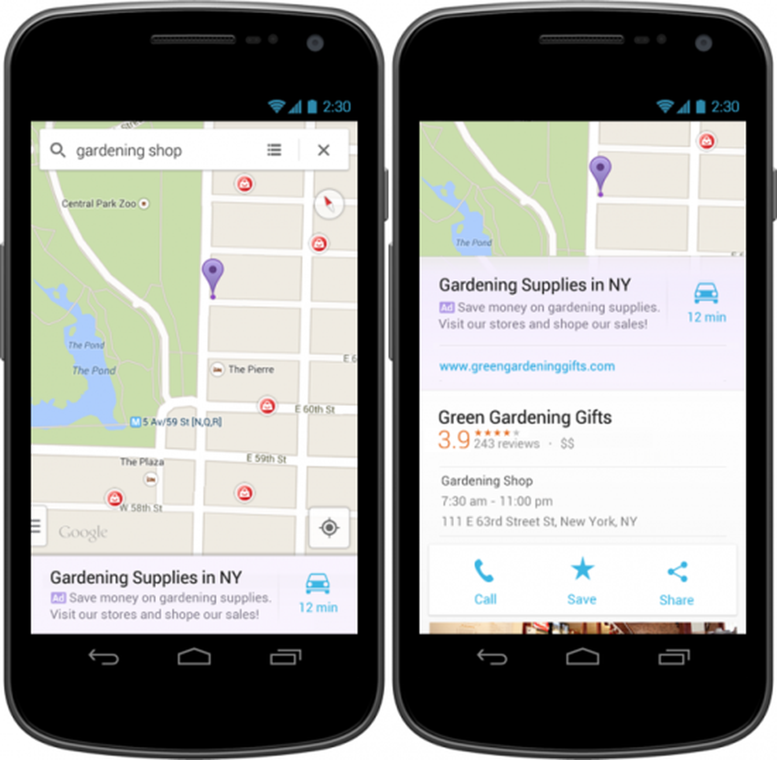 Google Maps for iOS and Android will begin showing adverts with search results