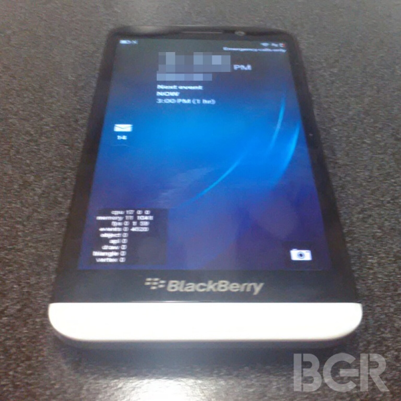 BlackBerry A10 seen in first leaked photo