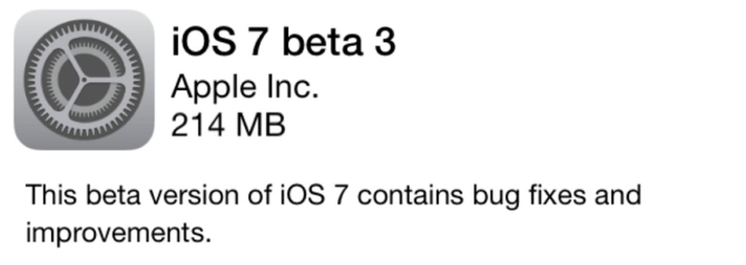 iOS 7 beta 3 focuses on visual changes