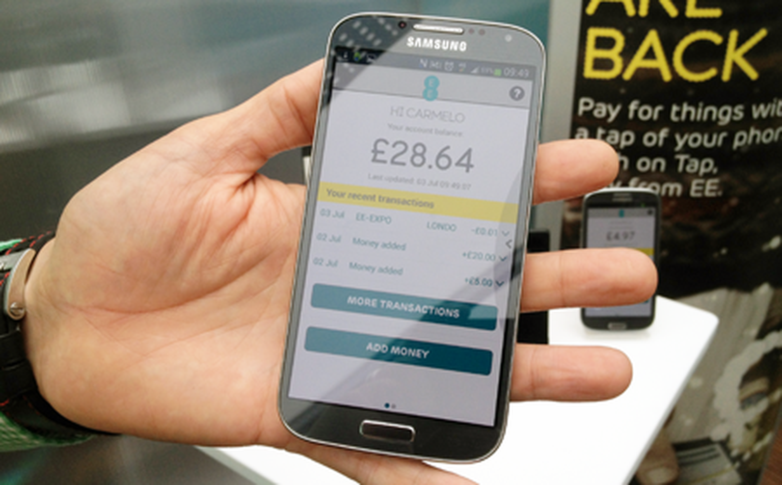 EE bringing ‘Cash on Tap’ NFC payments to pay monthly customers