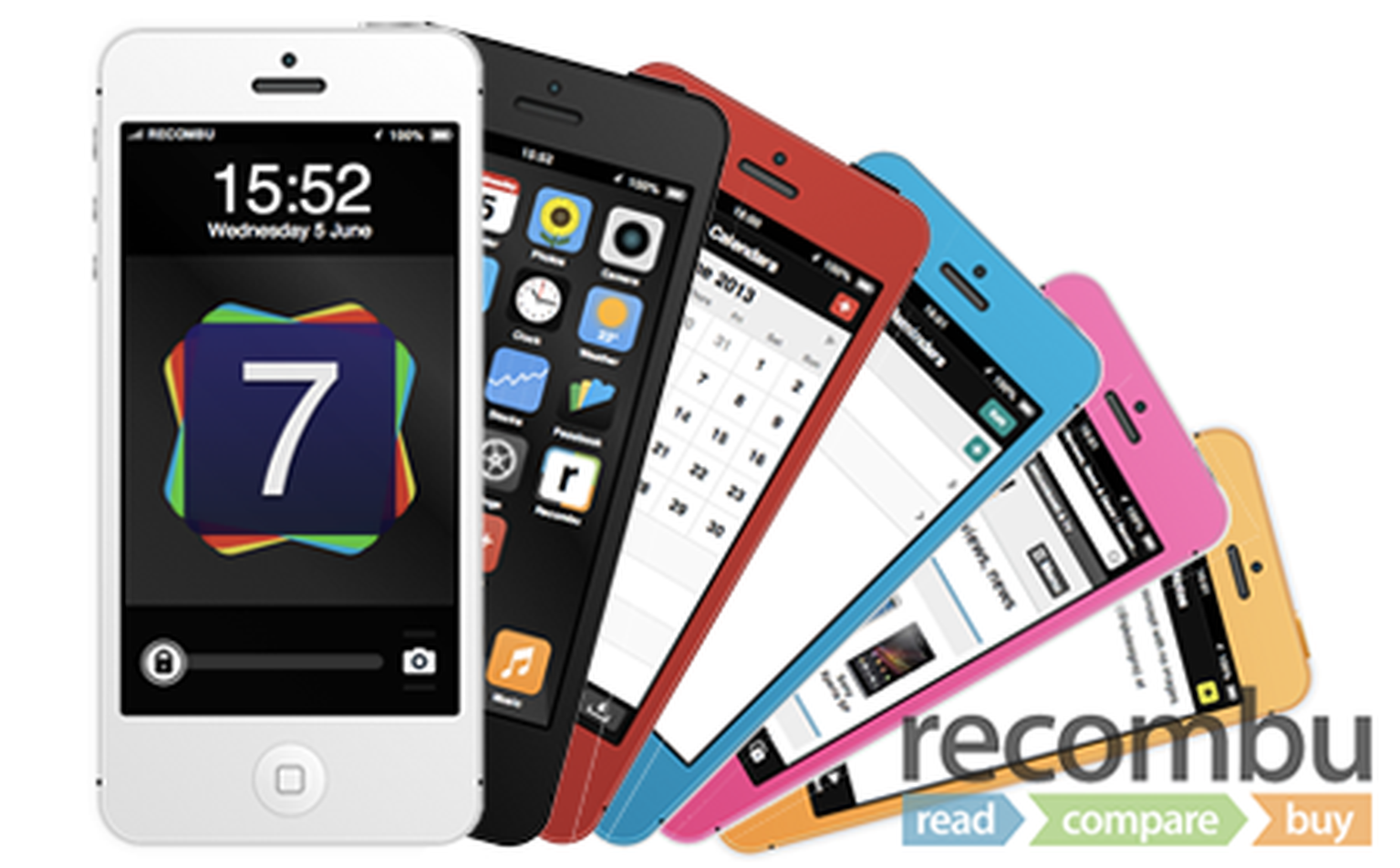 Interactive iPhone 5S concept running iOS 7