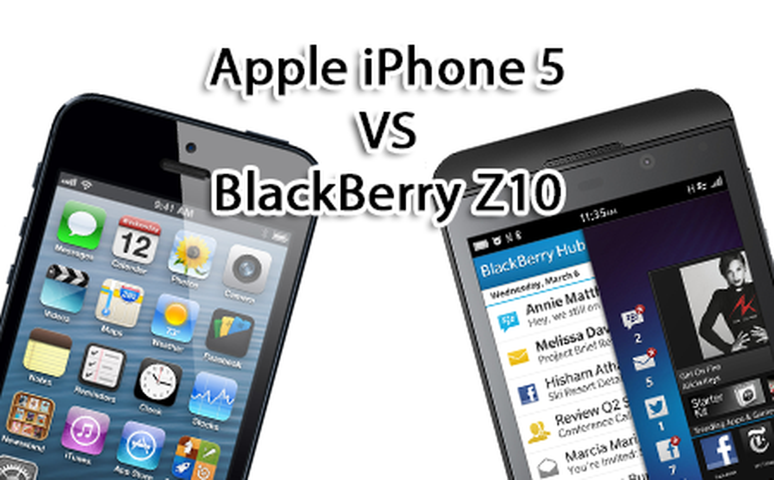Apple iPhone 5 VS BlackBerry Z10