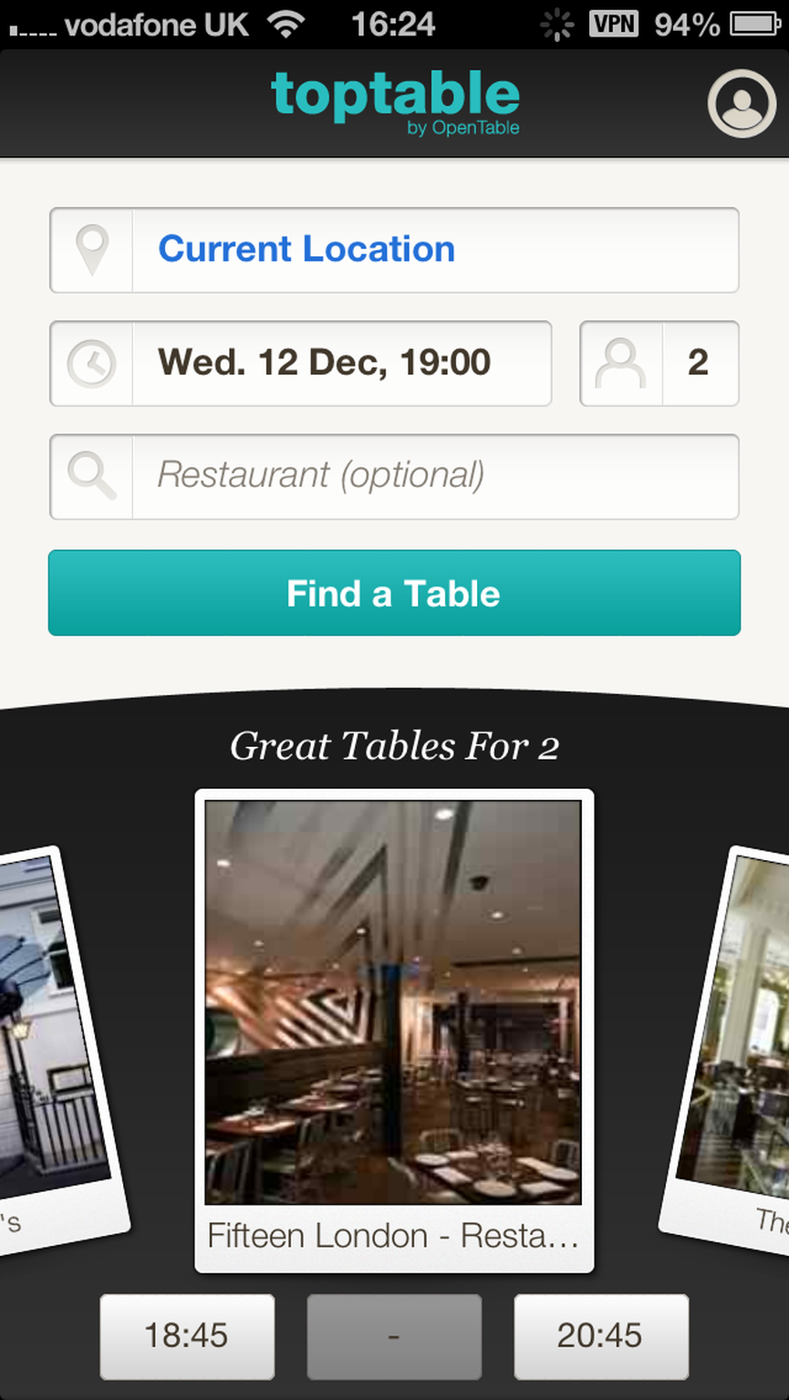 12 Apps for Christmas: toptable
