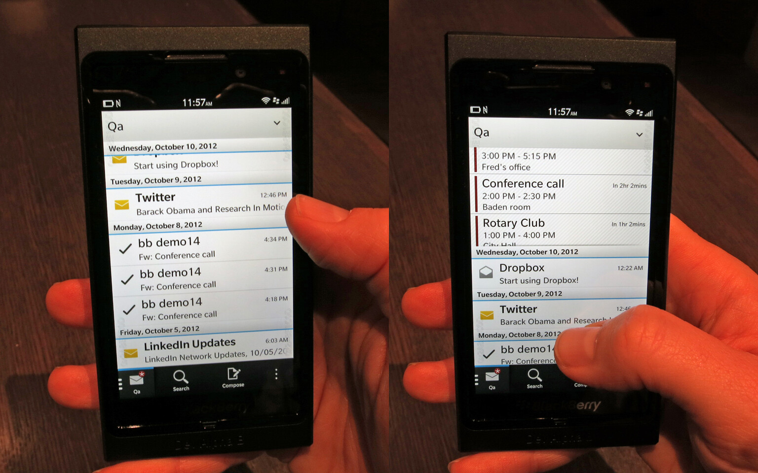 BlackBerry 10: hands-on photos