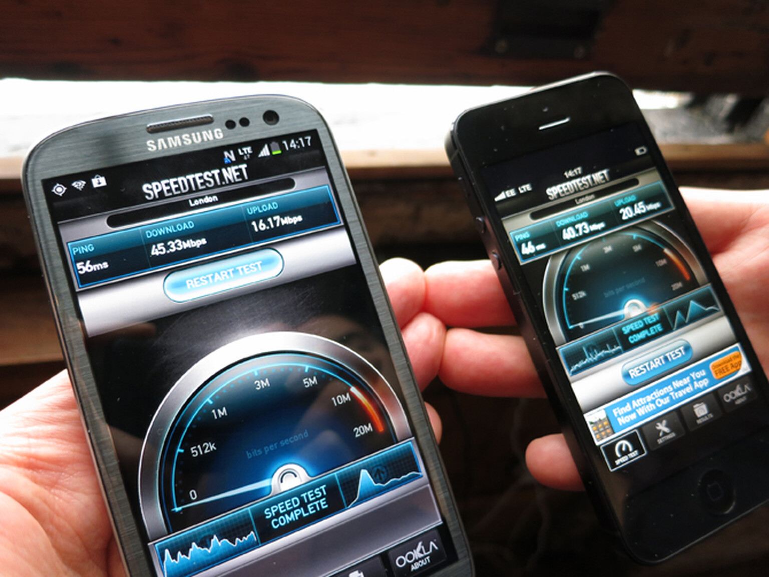 iPhone 5 VS Samsung Galaxy S3 LTE: 4G speed test