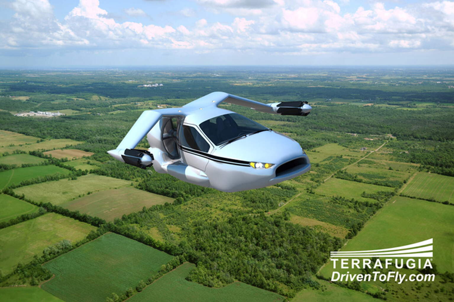 Terrafugia TF-X is a 200mph hybrid flying car